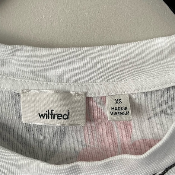 ARITZIA Wilfred Tropical Floral Crop Short Sleeve Top Womens XS - Picture 5 of 5